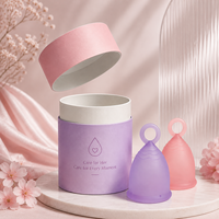Professionnel personnalisé marque privée préservatif Silicone période coupe menstruelle cadeau cylindre emballage papier Tube rond rose boîtes