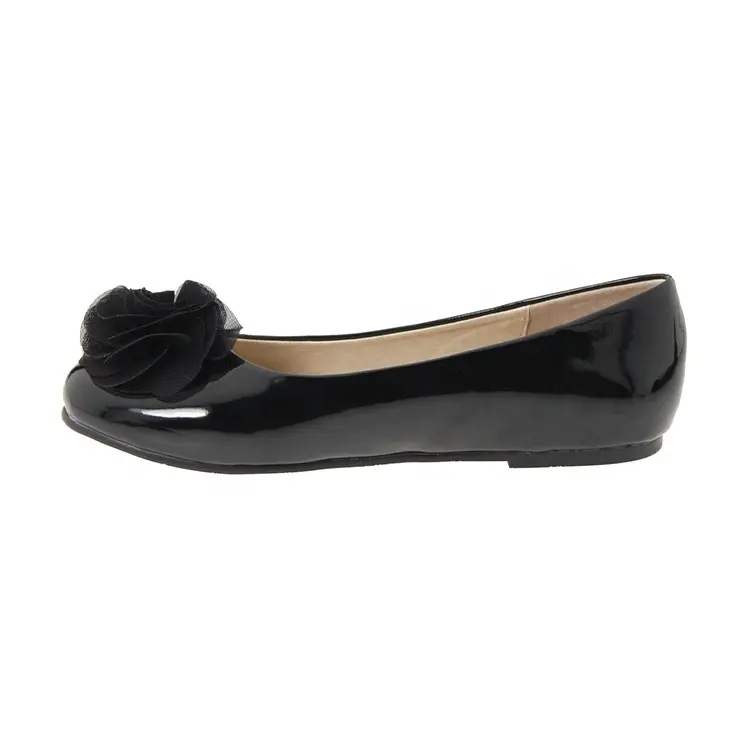 Choozii סיטונאי אופנה גבירותיי נעליים שטוחות שחור אמיתי עור נשים ילדים מקרית נעלי בלט עבור בנות