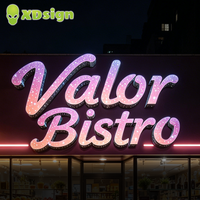 Lettres lumineuses LED multicolores personnalisées XDsign Starry Sky, 3D, étanches IPX7, signalétique extérieure certifiée CE, décoration lumineuse