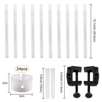 Support de fleurs circulaire décoratif OurWarm pour centre de table, kit d'arche de ballons pour anniversaire, mariage, avec base