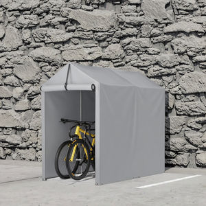 <span class=keywords><strong>Abri</strong></span> de rangement portable en métal pour extérieur 3 x 6 pieds avec porte à fermeture éclair enroulable pour vélo, moto, respectueux de l'environnement - Product Image 4
