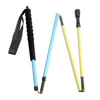 Nouvelle arrivée : bâton de trekking pliable en fibre de carbone avec système de verrouillage rapide et poignée EVA réglable pour la randonnée et le camping