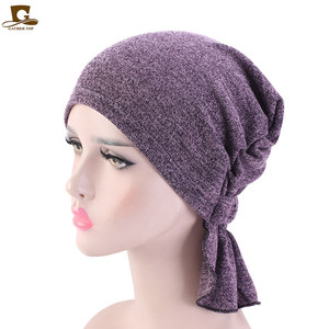 Bonne qualité Juding sur coton Uding femmes Stretch Turban élastique pull-over <span class=keywords><strong>chimio</strong></span> doux bonnet de couchage TJM-231A - Product Image 6