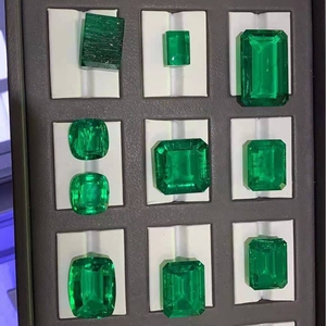 Qianjian-pendientes de esmeralda de primera calidad, pendientes de Esmeralda rugosa <span class=keywords><strong>colombiana</strong></span>, venta al por mayor - Product Image 2