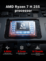 Mini PC professionnel Firebat AM02 avec livraison gratuite aux États-Unis, processeur R7 H255, 16 Go de RAM LPDDR5, 512 Go de stockage, WiFi 6, BT 5.2, 8 cœurs, idéal pour le bureau
