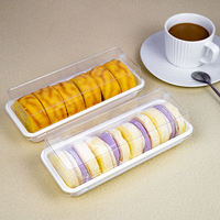 Couvercles transparents personnalisés en PET avec couleur transparente + blanche pour l'emballage de gâteau emballage blister en plastique de qualité alimentaire