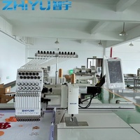 Machine à broder automatique à grande vitesse ZHIYU, grande surface de travail 650*1200mm, ordinateur Dahao d'origine, haute efficacité