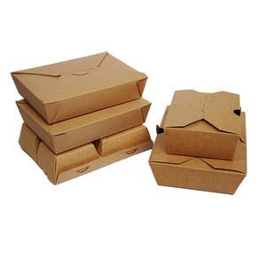 Impresión personalizada de papel Kraft biodegradable desechable comida rápida para llevar caja de embalaje fiambrera - Product Image 1
