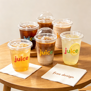 Vasos Desechables de Plástico PP de 500ml, 400ml y 350ml con Tapa Transparente Tipo Domo para Fiestas, Catering, Cafeterías, Tiendas de Té Boba - Product Image 1