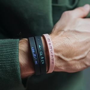 Crystalcode <span class=keywords><strong>USB</strong></span> Luminous dây đeo cổ tay thể thao Silicone ban nhạc cao su với người cai trị Slap liên kết Christian Vòng đeo tay Khuyến mại dây đeo cổ tay - Product Image 5