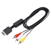 Câble coaxial audio vidéo RCA 5 broches gainé PVC de 1,8 m mâle-femelle pour conversion de jeux vidéo PS2/TV en stock