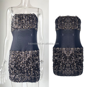 Venta al por mayor Oem/ODM Vestidos <span class=keywords><strong>de</strong></span> lentejuelas <span class=keywords><strong>de</strong></span> cóctel Lote pequeño Diseñador personalizado Fábricas Edición limitada Bajo Moq 50PCs Fabricación Mujeres - Product Image 1