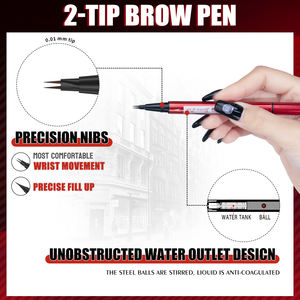 Matita per sopracciglia bipartita a doppia testa, impermeabile, resistente al sudore, multifunzionale, naturale, strumento per il trucco delle sopracciglia - Product Image 6