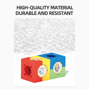 KYK mainan balok susun anak-anak, permainan lari bola kelereng, Set mainan edukasi Diy Slideway kelereng - Product Image 3