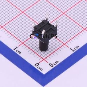 TS-1095-A135B2-D1 Tactile Switch Through hole-4P,6x6mm Switch Single Pole Single Throw Round Button 1.8N Through Hole - Product Image 2