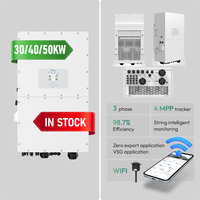 Batterie au lithium et onduleur tout-en-un deye 30kw 50kw Stockage industriel hybride par batterie Système de gestion de l'énergie solaire