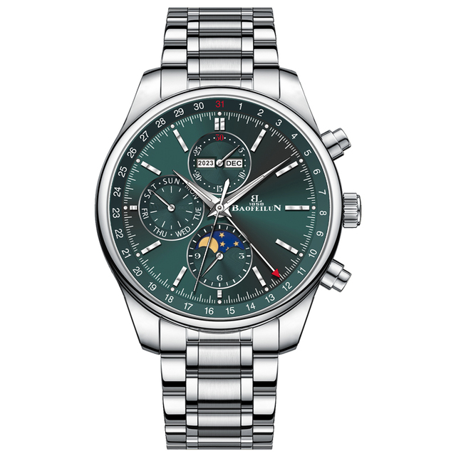 Simple Versatile Casual Men's Luminous Fashionable Stainless Steel Waterproof High Quality Mechanical Movement Sapphire Crystal