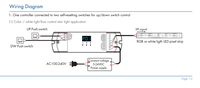 SKYDANCE 5-24VDC Tuya WiFi двойной кнопочный SPI контроллер RF Led контроллер для светодиодной ленты ES-DP(WT)