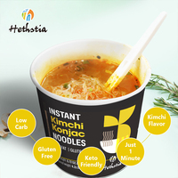 Healthy Gluten-Free Low-Calorie Vegan Kimchi Konjac Cup Instant Noodle Ramen Soup