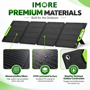 400W <b>Portable</b> <b>Solar</b> <b>Panel</b> 12.9kg 4 Fold ETFE IP67 Design with MC4 for Camping Hiking Travel and <b>Portable</b> Power Station Charging - Product Image 4
