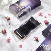 Extensions de cils individuels PBT faits main en forme de W 3D, volume complet facile à poser, effet cachemire léger, greffe de cils 12mm naturel