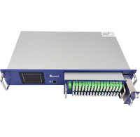 Penguat Serat Optik EDFA 32/64 Port 15-20dBm 2U LC XGS-PON 64X20 dengan Layar Sentuh LCD dan WDM XGS-PON JDSU IPG Pump