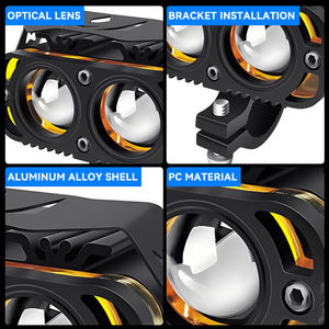 Faro LED para motocicleta con cuatro modos, luz estroboscópica, mini luces de conducción, luz de trabajo, bombilla antiniebla para coche, camión, SUV, ATV - Product Image 6