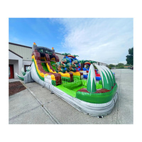 Toboggan aquatique gonflable électrique pour enfants de qualité commerciale, 22 pieds, avec piscine, en forme de méduse