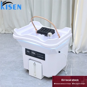 Kisen Hot Système à deux cuves sans canalisation pour lavage de cheveux, spa capillaire, cuve de circulation d'eau, machine de fumigation et de vapeur, livraison rapide - Product Image 5