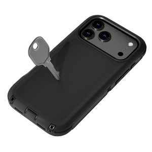 Nouvelle coque de téléphone Heavy Duty Armor Defender avec clip de ceinture pour <span class=keywords><strong>iPhone</strong></span> 17 Pro Max 360 ° Protection contre les chutes étui antichoc couverture arrière - Product Image 3