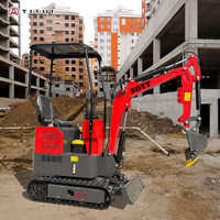 Mini-excavatrice personnalisée de 1,2 tonne avec de nombreux accessoires et une utilisation facile, moteur Kubota, excavatrice conforme aux normes CE, EPA et Euro 5