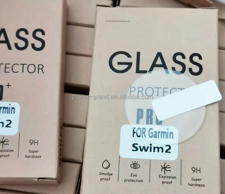 Protector de pantalla de vidrio templado súper claro 9H 2.5D 0,3mm para Garmin Descent MK1/Swim 2
