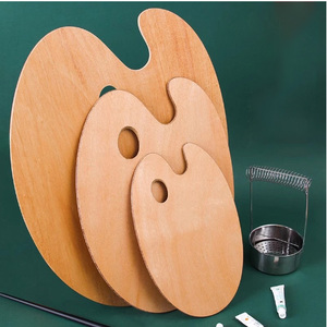Tavola di pittura <span class=keywords><strong>a</strong></span> olio per studenti di arte <span class=keywords><strong>a</strong></span> forma ovale in legno per acquerello tavola di pittura <span class=keywords><strong>a</strong></span> olio sigillata - Product Image 3