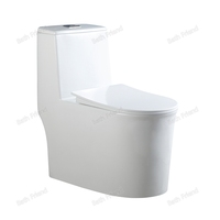 Nouveau design 2026 – WC monobloc de luxe allongé en porcelaine, à siphon, à poser au sol, installation facile, pour salle de bain, villa, appartement