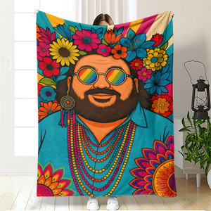 Couverture en flanelle Mandala, couverture de sieste, plaids pour la décoration intérieure, vente en gros, résistante à la décoloration, OEM ODM - Product Image 6