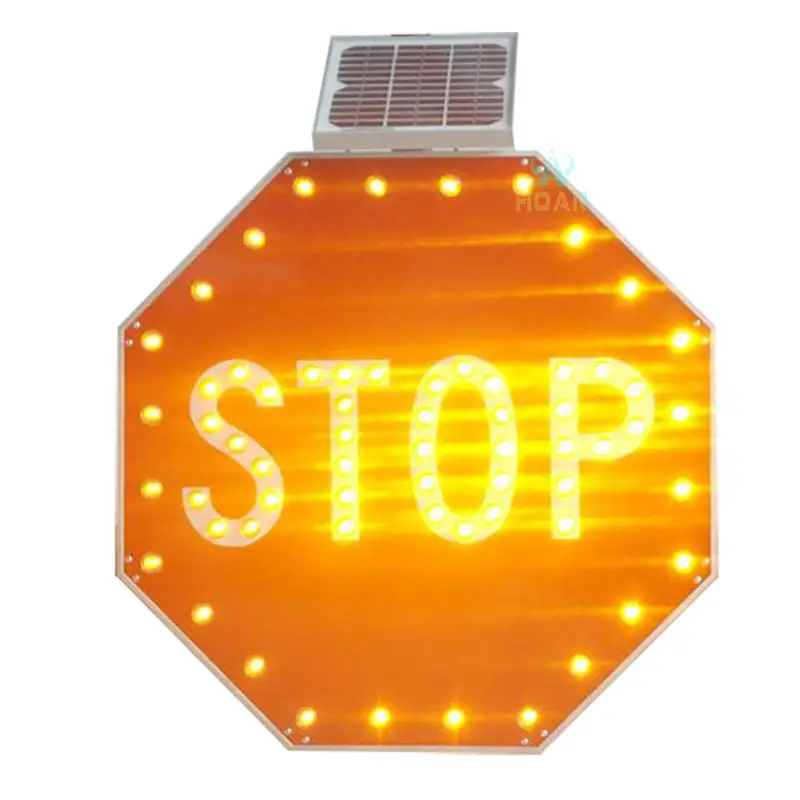 Cheap Price Led Traffic Light Stop Sign Solar Traffic Warning Sign In Road