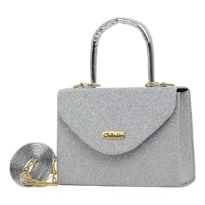 Bolso Bandolera para Mujer Fana Tonali, Plateado Metálico con Brillo, Asa Superior, Correa para el Hombro, Chapado en Oro, Estilo Sencillo, Uso Diario - Product Image 1