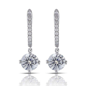 Orecchini Pendenti con Cristalli Pavé per Donne, Eleganti Accessori per Ufficio, Uso Quotidiano e Feste - Product Image 1