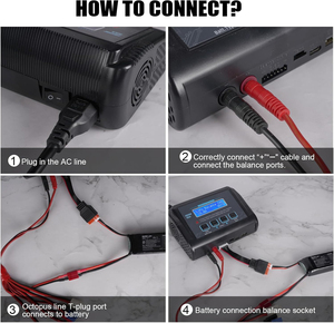 Chargeur de batterie LiPo 1S-6S pour voiture RC, 150W 10A, charge rapide et intelligente avec équilibrage pour LiPo - Product Image 4