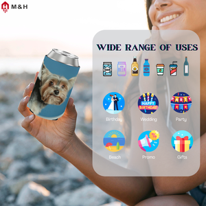 Fabbrica all'ingrosso di sublimazione in Neoprene Logo 12oz sottile può più freddo di birra alta manica isolante termica 12oz coppe d'acqua - Product Image 6