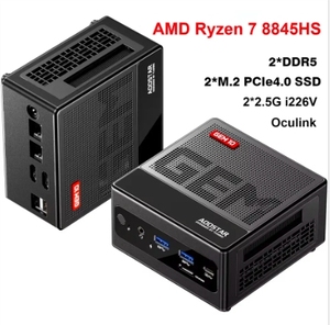 Aoostar GEM12 AMD Ryzen <span class=keywords><strong>7</strong></span> 8845HS มินิพีซี <span class=keywords><strong>Windows</strong></span> 11 DDR5 32GB 1TB PCie4.0 NVMe SSD Wifi6 BT5.2 มินิพีซีสำหรับเล่นเกม สีดำ/เทา (สุ่มสี) - Product Image 3