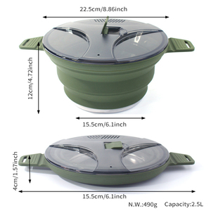 야외용 조리 냄비, 스포츠 여행 피크닉 냄비, 캠핑 인스턴트 라면 접이식 주전자, 휴대용 백패킹 조리 냄비 - Product Image 6