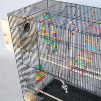 Grande cage à oiseaux en fil d'acier à faible teneur en carbone électroplaqué et épaissi pour perroquets de villa, tourtereaux et agapornis – Cage d'élevage et d'accouplement