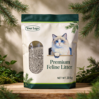 Sachet pour litière pour chat imprimé sur mesure à 8 soudures latérales, pochette à fond plat refermable de qualité alimentaire avec fenêtre transparente