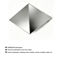 Panneaux de bardage en aluminium, panneaux muraux en forme de pyramide géométrique pour façade de bâtiment, décoration extérieure