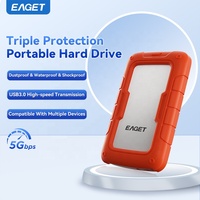 EAGET G91 1TB Disco Duro Externo Resistente al Polvo, Agua y Golpes para Portátil USB3.0 5Gbps, Disco Duro Portátil HDD