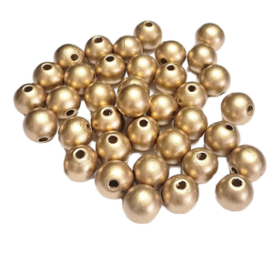 Cuentas Redondas de Madera Natural de 16 mm con Orificio de 4 mm para la Fabricación de Joyas y Decoración del Hogar - Product Image 1