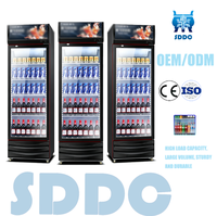 Nouvelle Vitrine Réfrigérée Verticale à Porte Unique en Acier Galvanisé Durable, Étagères Réglables, Température Unique,