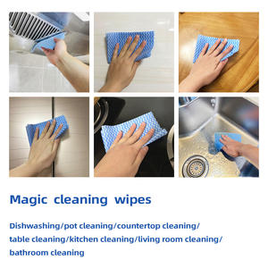 50 conteggi asciugamani per la pulizia usa e getta e strofinacci blu rosso asciugatura rapida riutilizzabile salviette per la pulizia usa e getta asciugamani da cucina - Product Image 3