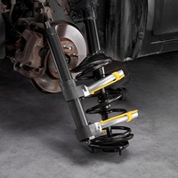 Compresseur de ressort hélicoïdal MacPherson robuste et interchangeable avec protections de fourche en plastique, pour la réparation de suspension automobile